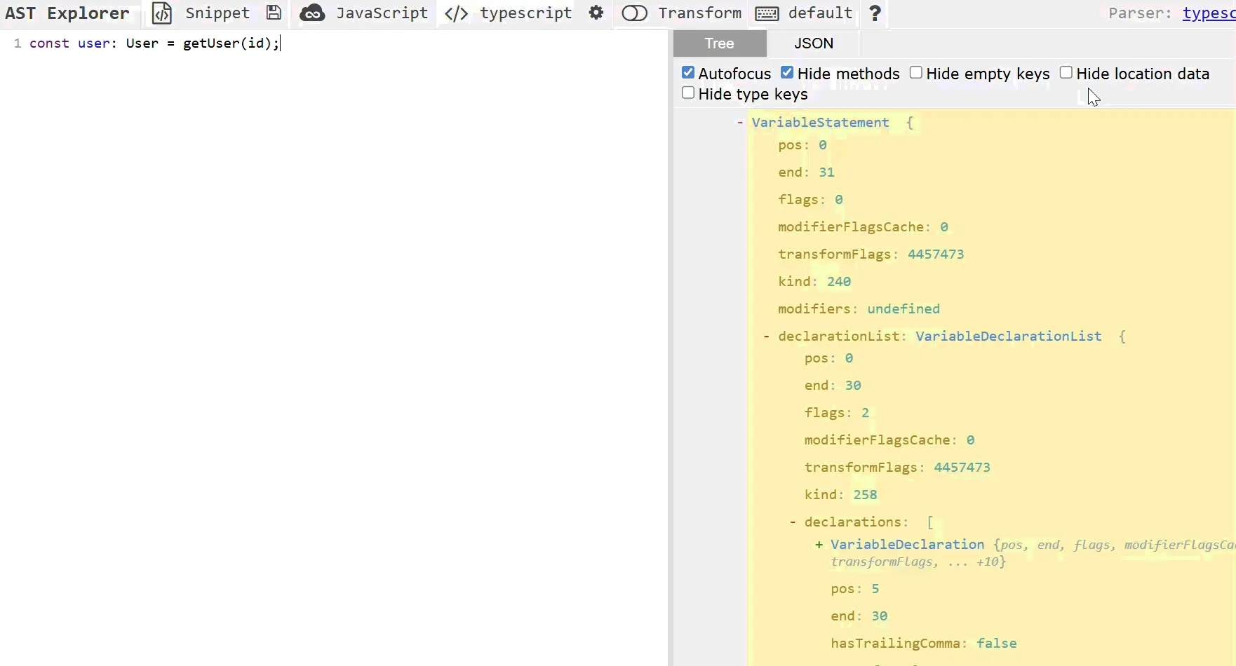 ast explorer demo